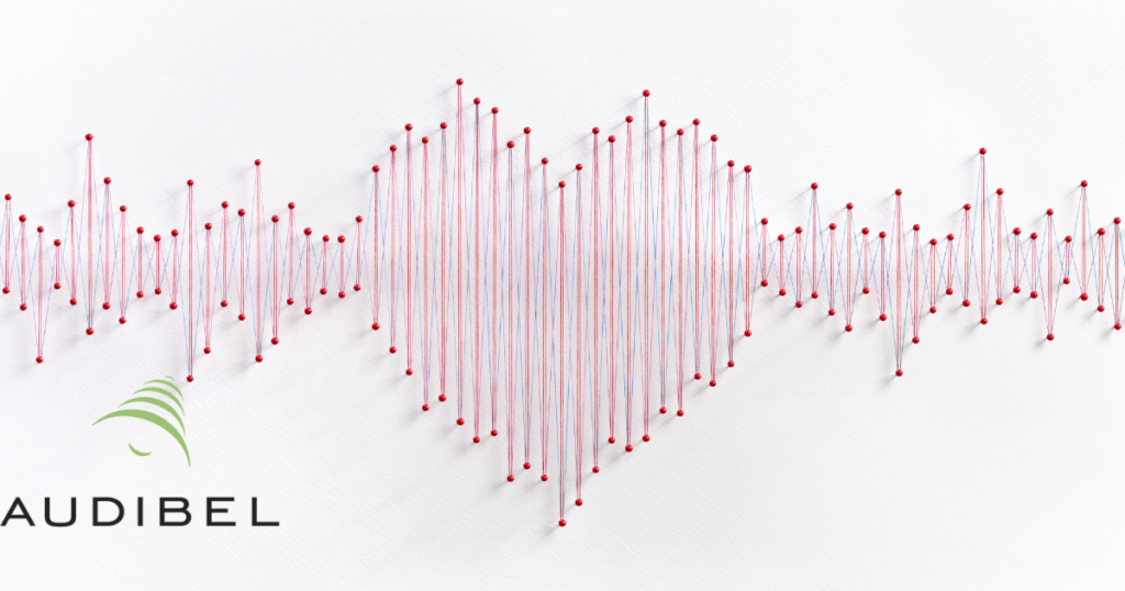 frequency lines in the shape of a heart